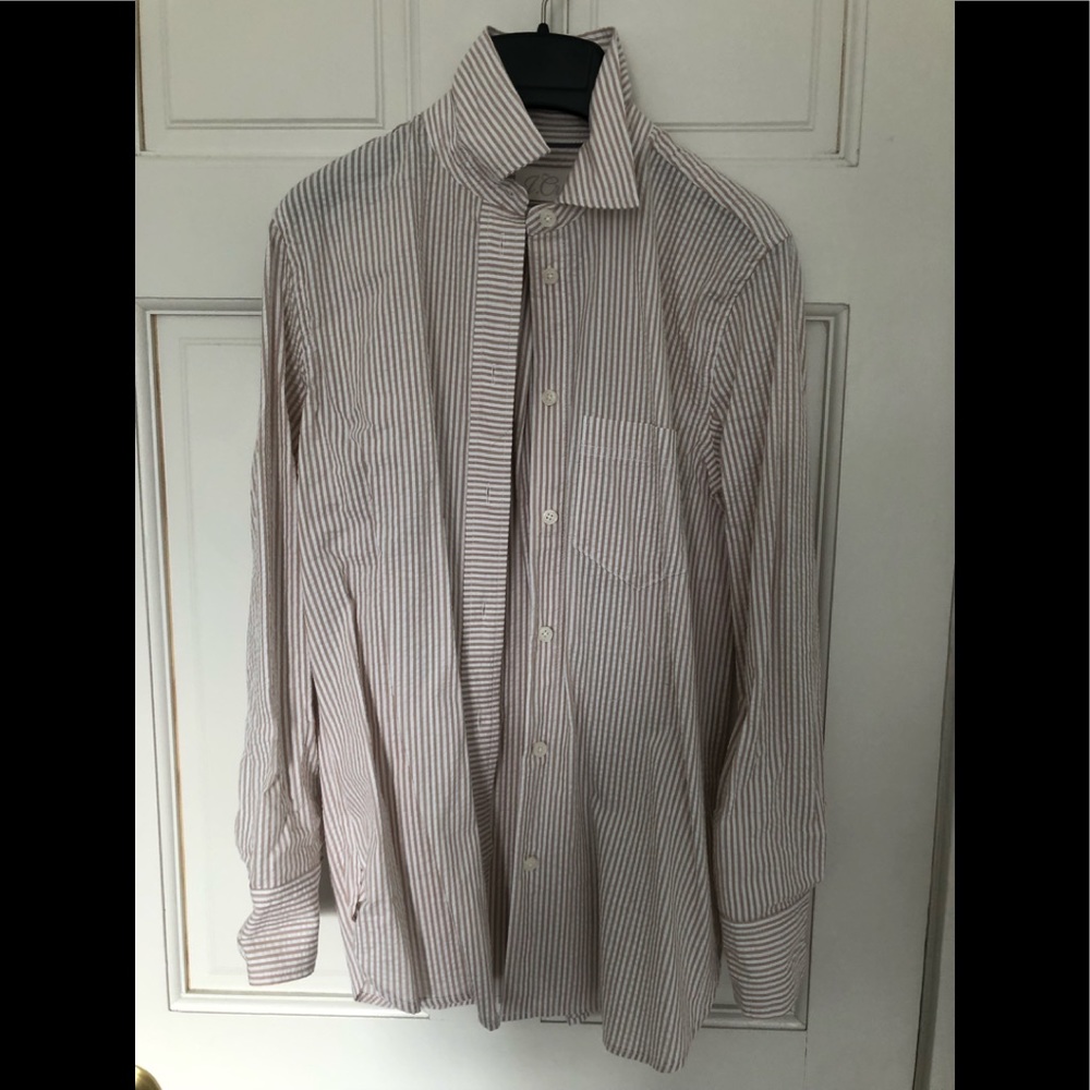 J. Crew Seersucker Striped Button-Down - image 1